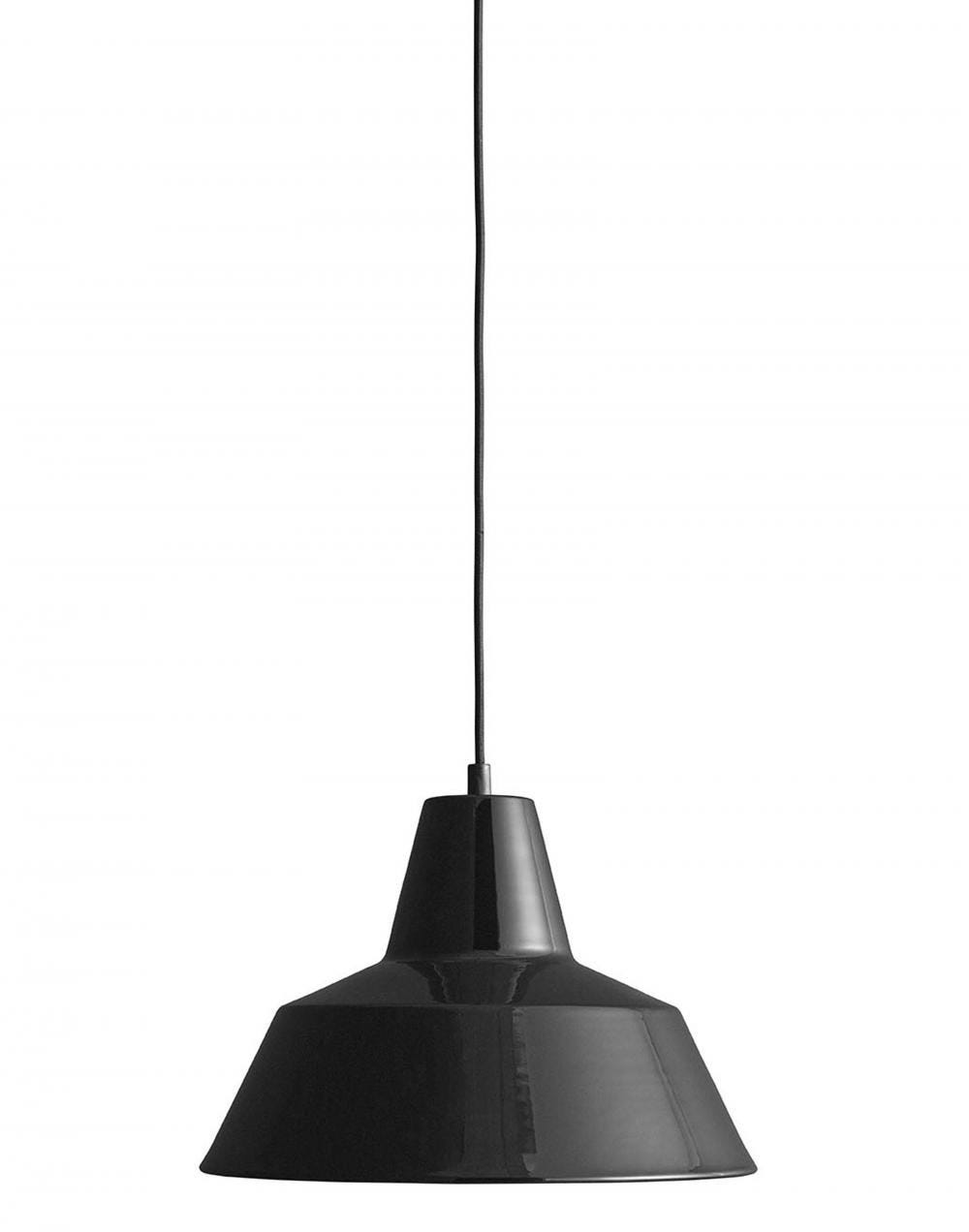 Made By Hand Workshop Pendant W3 Shiny Black Designer Pendant Lighting