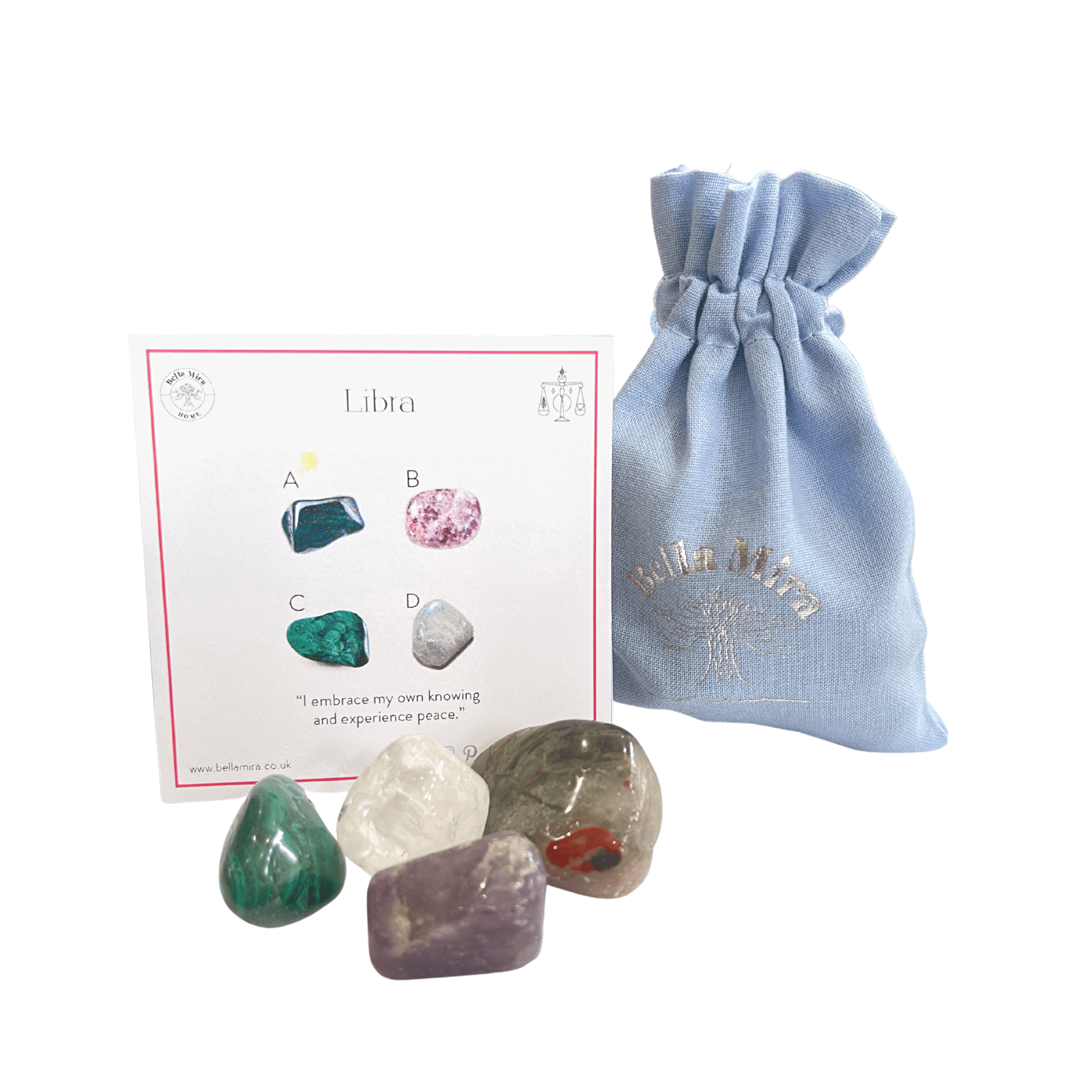 Image of Libra Zodiac Birthstones Crystal Gift Pack