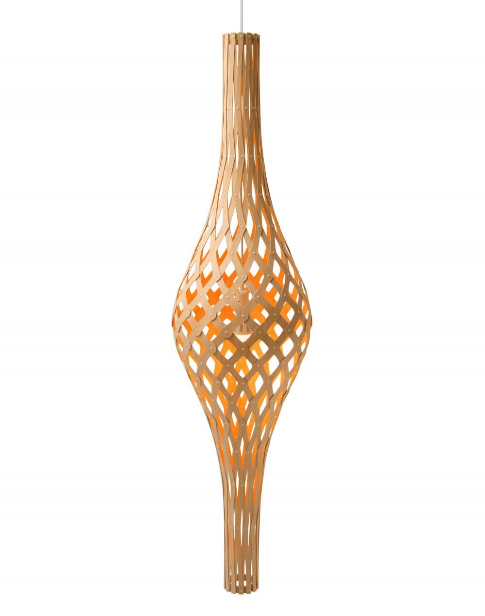 David Trubridge Nikau Pendant Coloured 1 Side Orange Designer Pendant Lighting