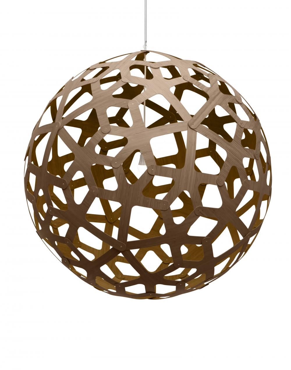 David Trubridge Coral Pendant Giant Dark Wood Designer Pendant Lighting