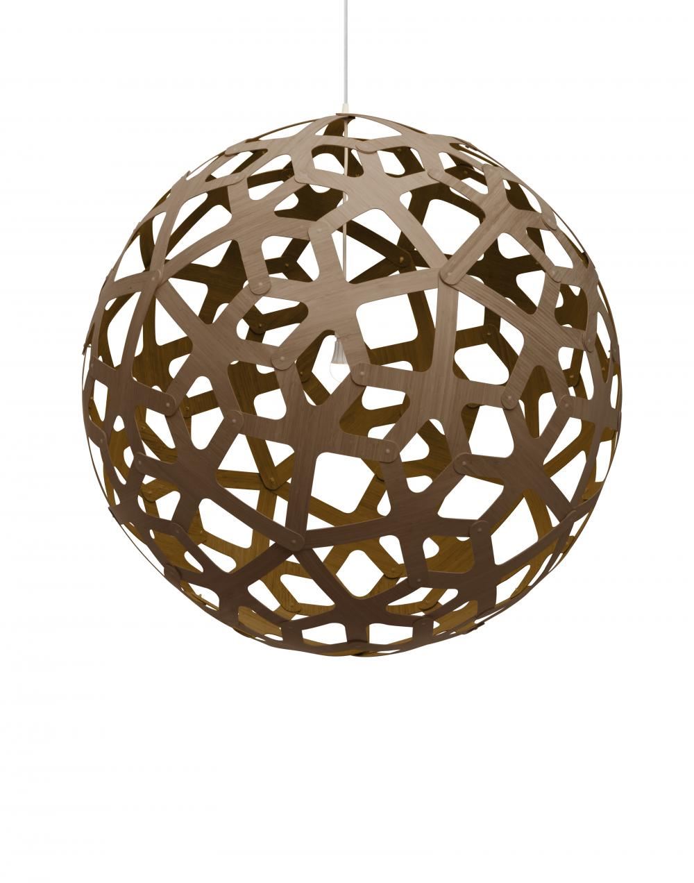 David Trubridge Outlet Coral Pendant Large Dark Wood Designer Pendant Lighting