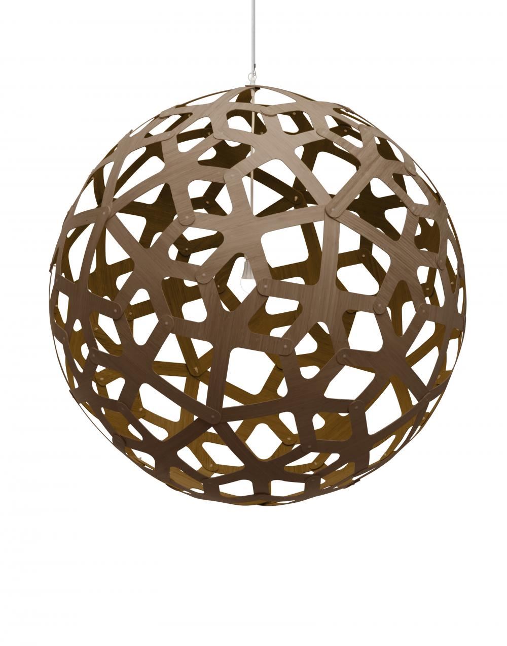 David Trubridge Coral Pendant Xxl Dark Wood Designer Pendant Lighting