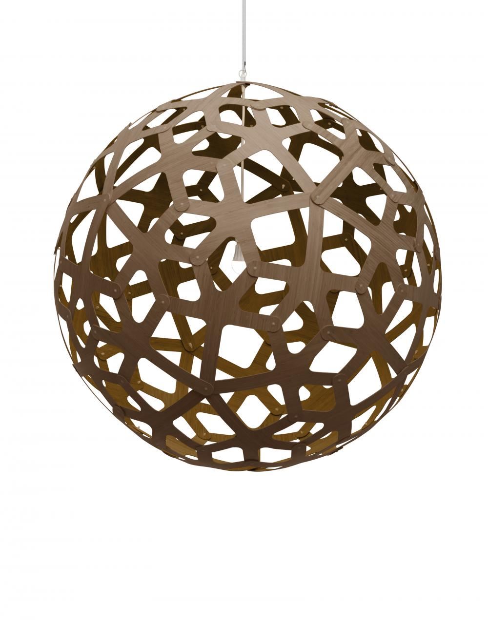 David Trubridge Coral Pendant Xl Dark Wood Designer Pendant Lighting