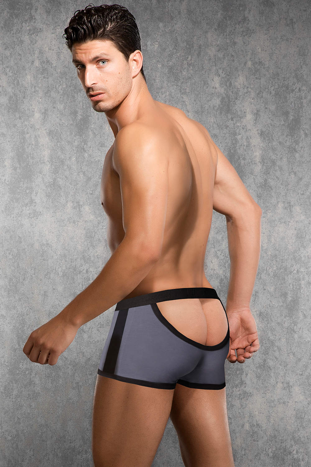 Naughty sporty Doreanse 1563 Sexy Cotton Boxer Brief men’s underwear trunks with the scoop opening behind. Shop maxi male shorts. Ship worldwide