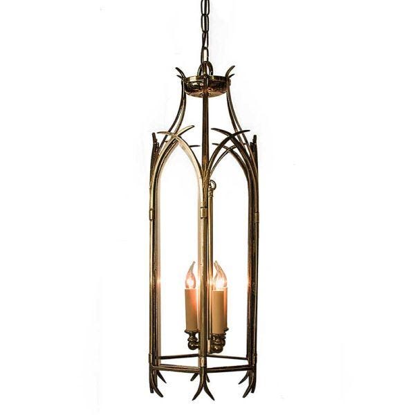 Large Gothic Hanging Lantern Light Antique
