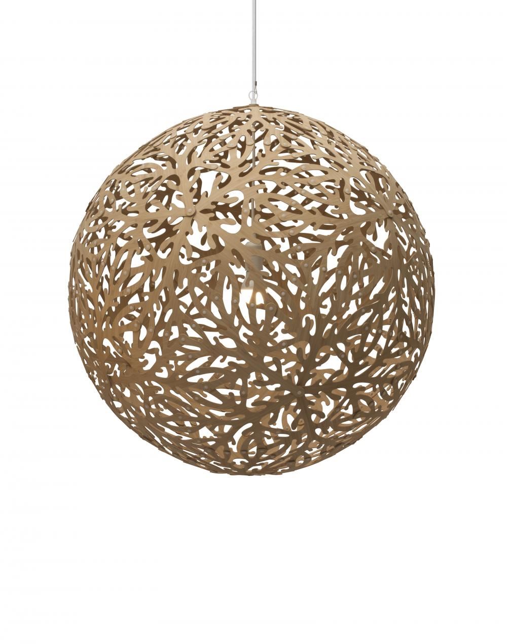 David Trubridge Sola Pendant Medium Dark Wood Designer Pendant Lighting