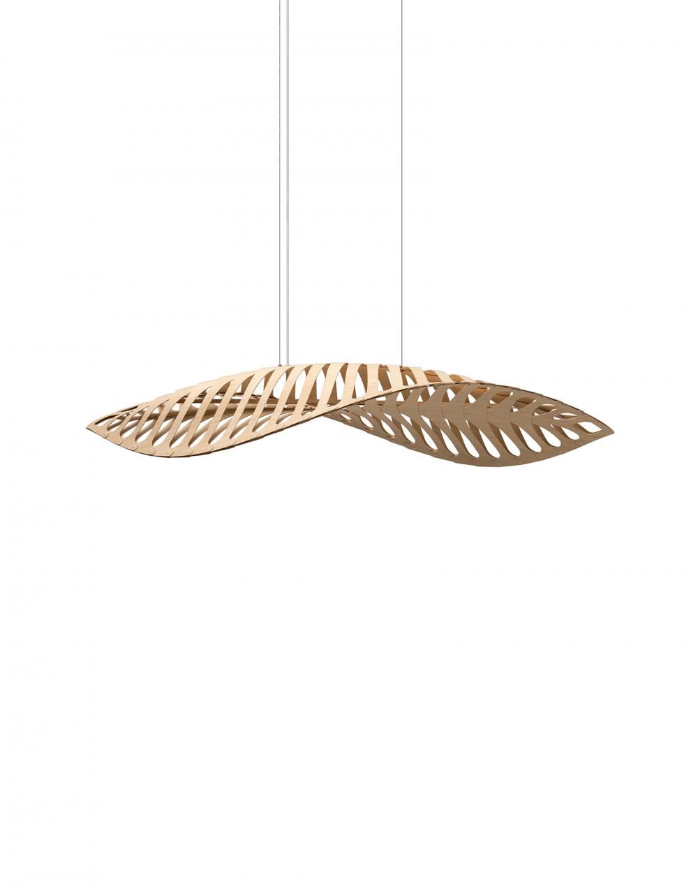 David Trubridge Navicula Pendant Medium Light Wood Designer Pendant Lighting