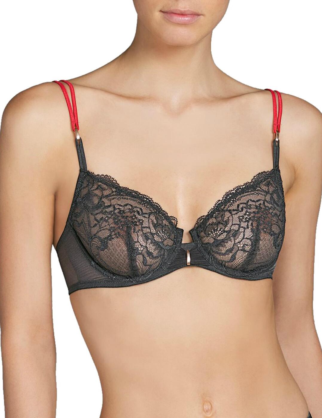 Adorned in elegant floral embroidery, the ostentatious new Aspen range from Andres Sarda is the perfect way to complete your lingerie collection. The bra offers full coverage for modesty, and underwiring ensures the bra is fully supportive throughout. The bra offers an individual fit that best suits you thanks to adjustable straps. The bra fastens at the rear using a classic hook and eye fastening, and pairs up gracefully with matching items from the Aspen range for a completed look!  Elegant, feminine design Gorgeous floral embroidery Adjustable straps Underwired for support Matching items available Composition:- Polyamide:88%, Elastane:7%, Polyester:5%   Listed in UK sizes  41671-76306 3307910/11 Full Cup Bra  