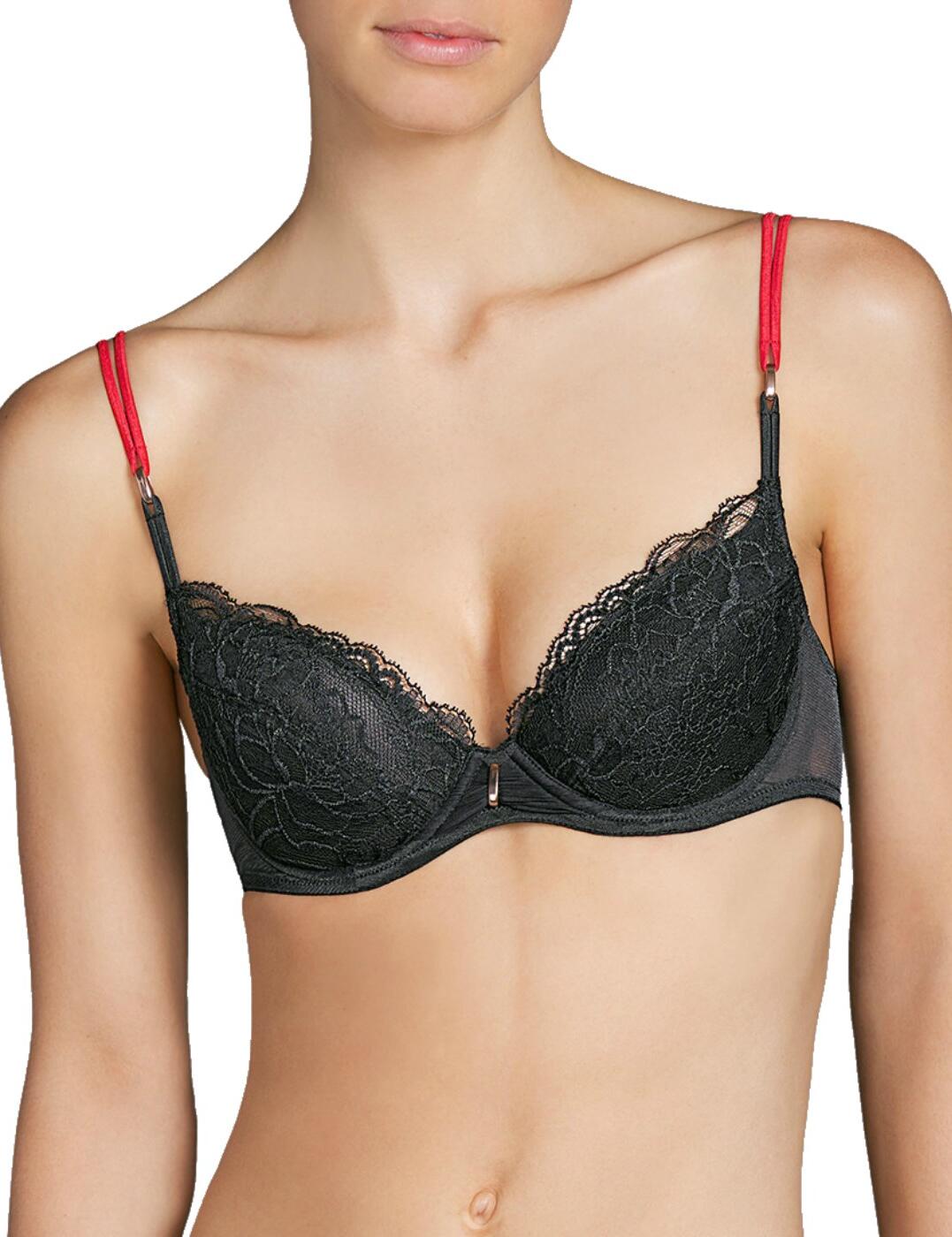 The gorgeous new Aspen range combines feminine styling with comfort and support, offering an ostentatious finish. The gorgeous bra features underwiring for a comfortable fit and feel, and removable inserts allow the option of a push-up look. The bra offers good coverage for modesty, whilst decorative charms complete the bras look. The bra pairs gracefully with matching items to create the perfect lingerie collection!  Elegant styling Unique floral lace Underwired for support Removable push-up cups Adjustable straps Matching items available! Composition:- Polyester:66%, Polyamide:20%, Cotton:11%, Elastane:3%  Listed in UK sizes  41678-76318-1012406 3307917 Push Up Bra