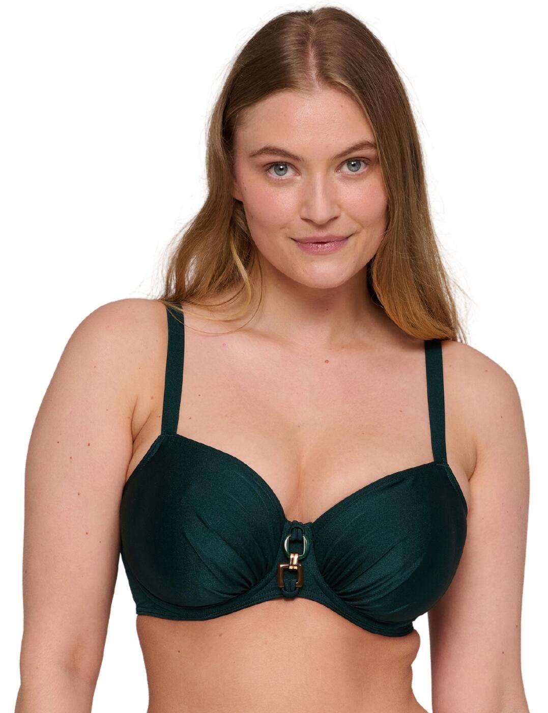 Prima Donna Swim Mangalore Full Cup Bikini Top - Jewel Green - 36B