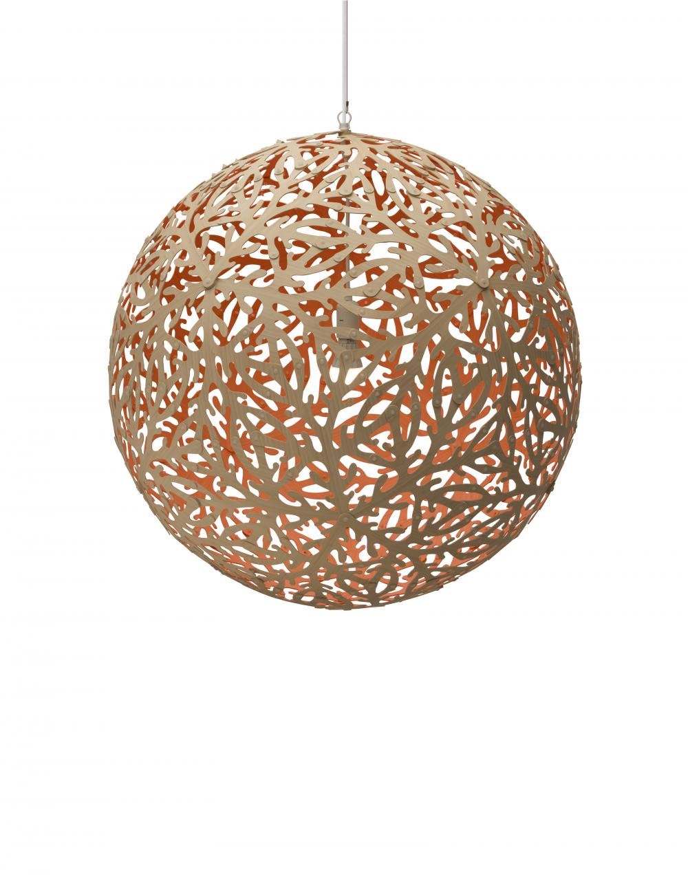 David Trubridge Sola Pendant Coloured 1 Side Medium Pink Designer Pendant Lighting