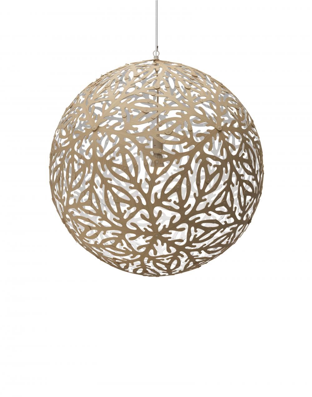 David Trubridge Sola Pendant Coloured 1 Side Medium White Designer Pendant Lighting