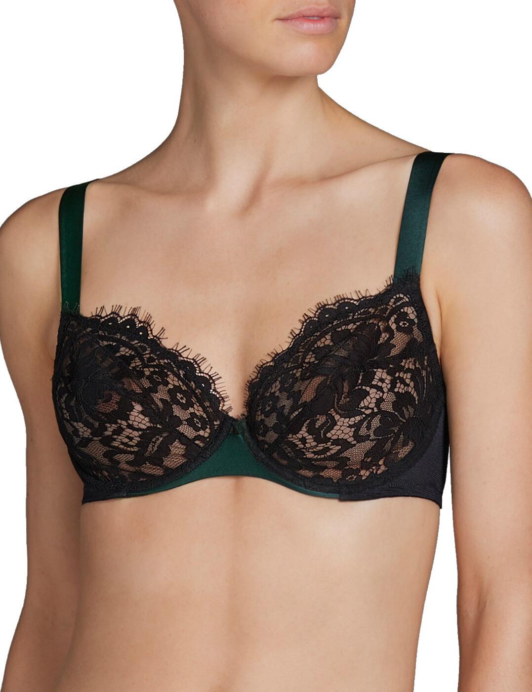 The new Megeve full cup bra from Andres Sarda is perfect for those who seek top-tier lingerie. With full cup lace and floral embroidery, this really is one to make to you feel luxurious in your lingerie. It combines comfort and contemporary styling whilst also offering you full coverage, this really is one to have in your wardrobe. This bra is underwired to offer great support and uplift, and it is non-padded for a great shape. The bra has adjustable straps that can be adapted for an individual fit and secures at the rear with a traditional hook and eye fastening.  Chic and elegant design Comfortable fit Underwired for support Non-padded cups Popular full cup design Beautiful lace styling Adjustable straps Hook and eye closure at the rear Matching items available Composition: Polyamide: 54% &pipe; Silk: 34% &pipe; Elastane: 9% &pipe; Cotton: 2% &pipe; Polyester: 1%  Listed in UK sizes  41700-76356-1012724 3308011 Full Cup Bra