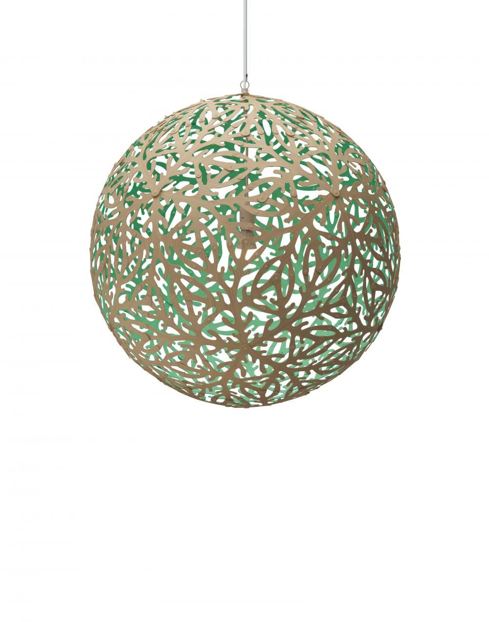 David Trubridge Sola Pendant Coloured 1 Side Small Aqua Blue Designer Pendant Lighting