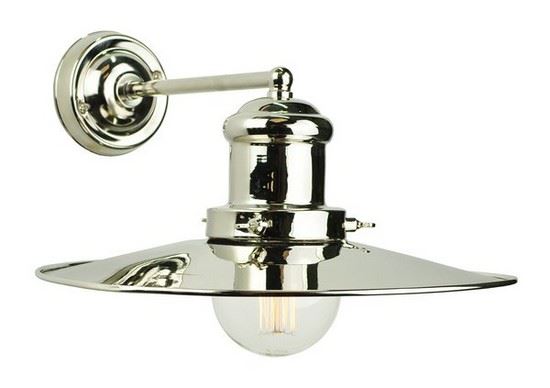 Edison Wall Light Large Polished Nickel