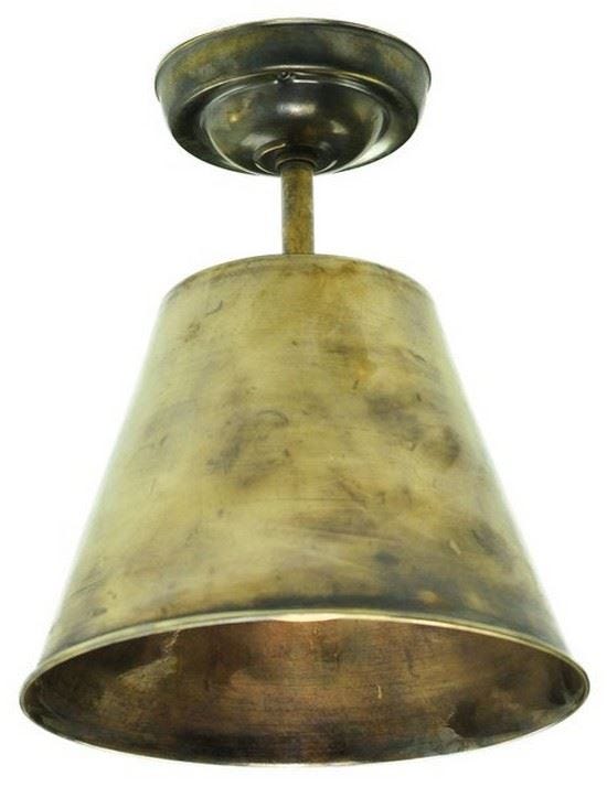 Limehouse Map Room Flush Ceiling Pendant Antique Brass Brassgold Designer Pendant Lighting