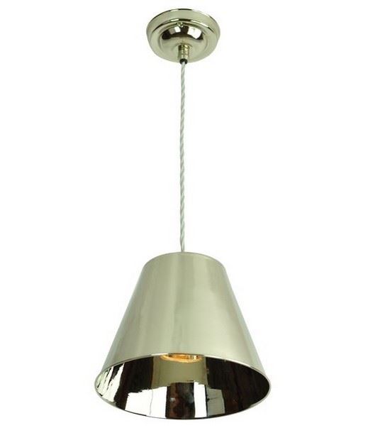 Limehouse Map Room Single Pendant Polished Nickel Silver Designer Pendant Lighting