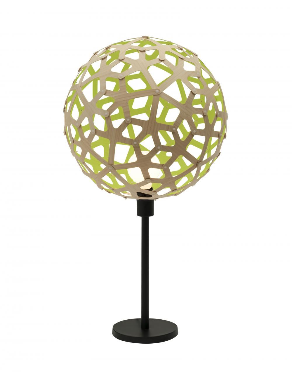 Coral Table Lamp Coloured 1 Side Lime White Powedercoated Aluminium