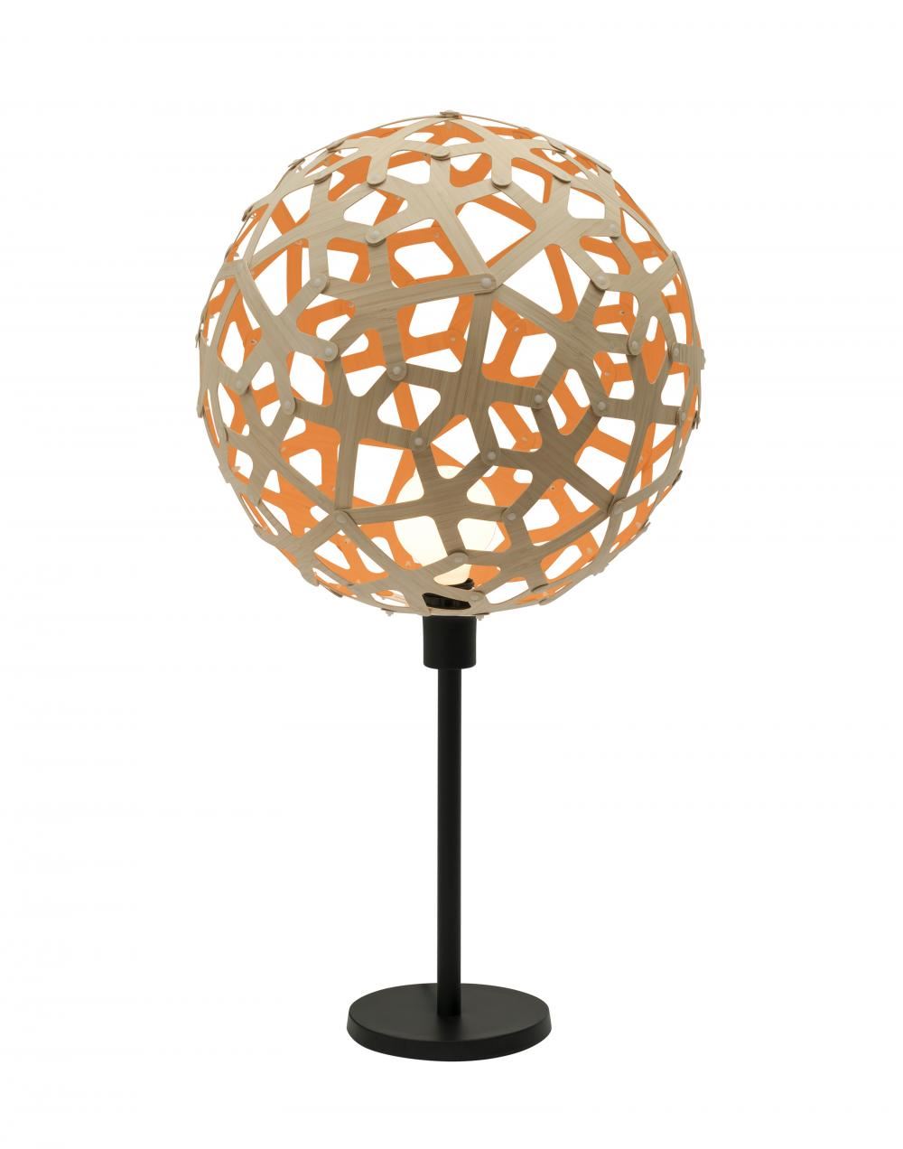 Coral Table Lamp Coloured 1 Side Orange White Powedercoated Aluminium