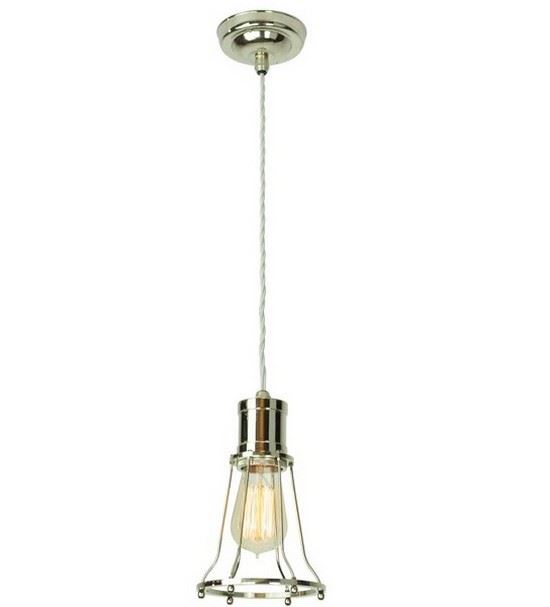 Limehouse Marconi Single Pendant Polished Nickel Silver Designer Pendant Lighting