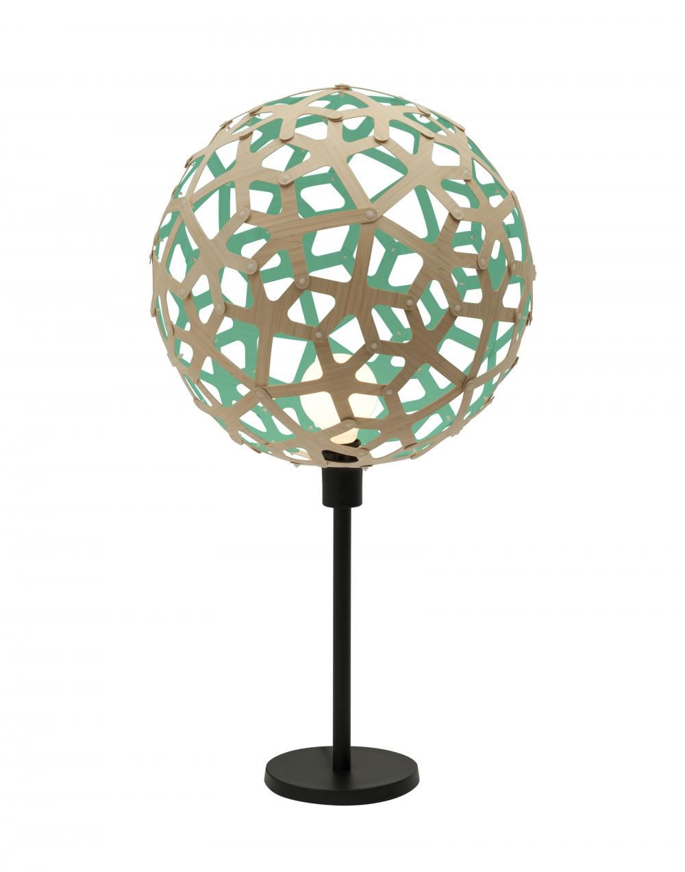 Coral Table Lamp Coloured 1 Side Aqua White Powedercoated Aluminium