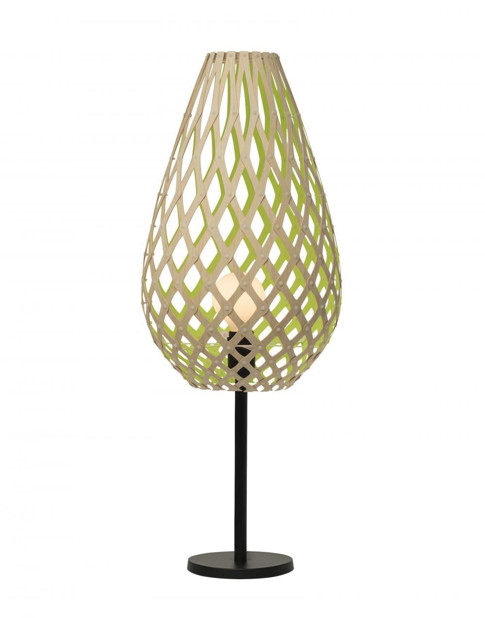 Koura Table Lamp Coloured 1 Side Lime Black Powdercoated Aluminium