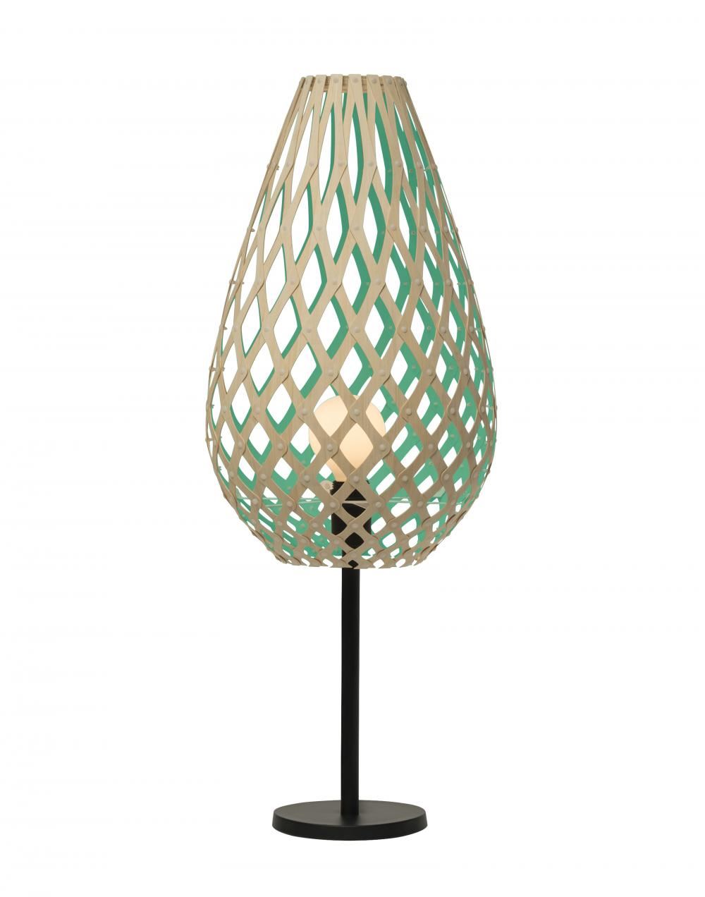 Koura Table Lamp Coloured 1 Side Aqua White Powdercoated Aluminium