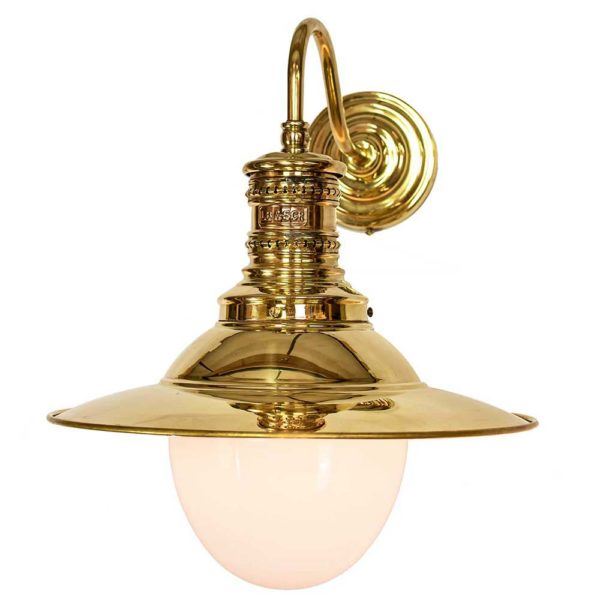 Victoria Wall Light Lacquered Polished Brass Opal Glass