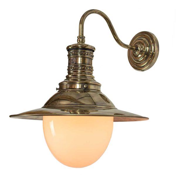 Victoria Wall Light Distressed Finish Opal Glass