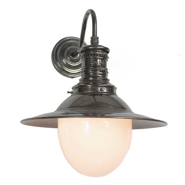 Victoria Wall Light Old Antique Finish Opal Glass
