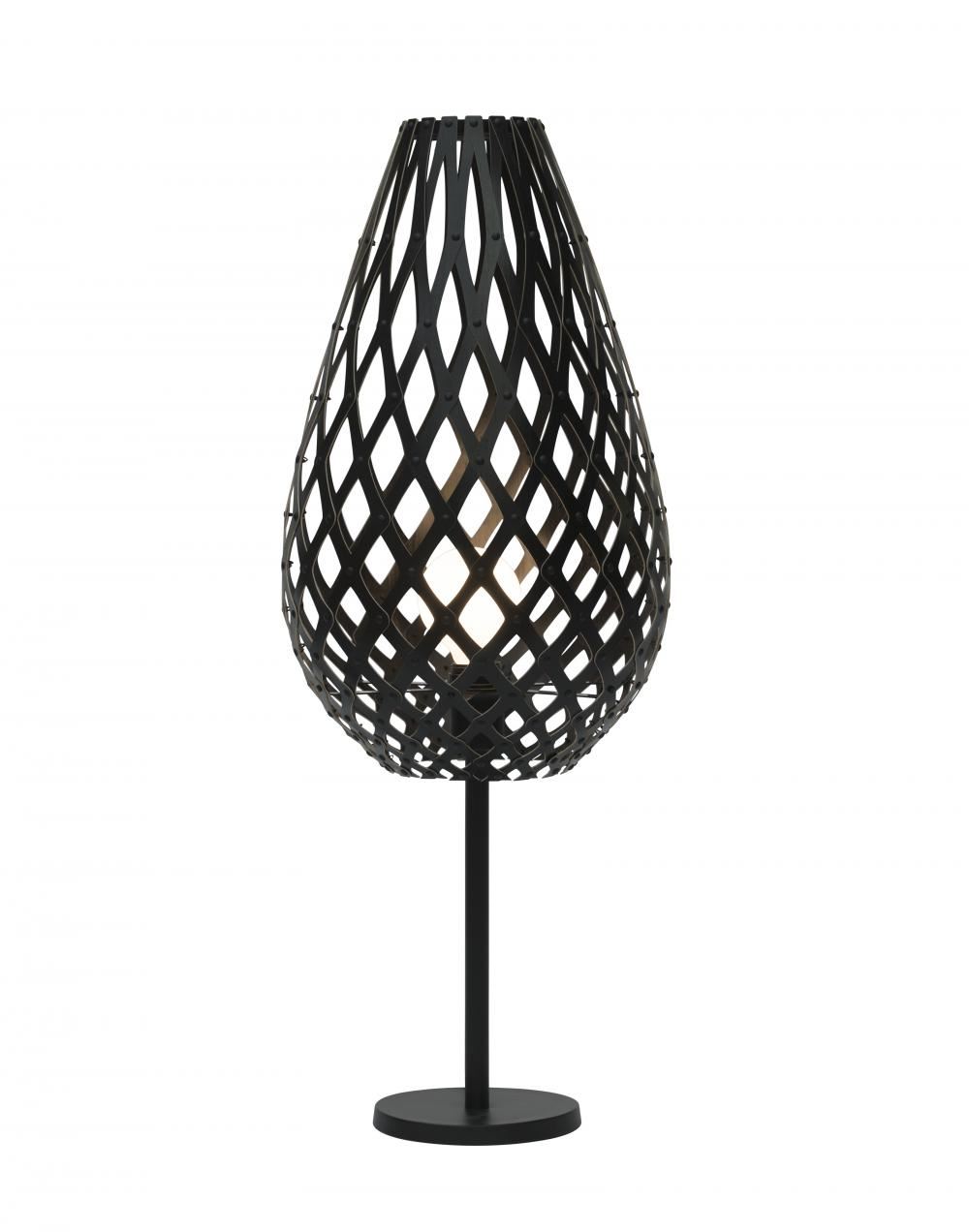 Koura Table Lamp Coloured 2 Sides Black Black Powdercoated Aluminium
