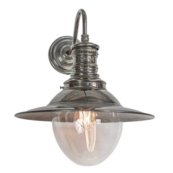 Victoria Wall Light Old Antique Finish Clear Glass