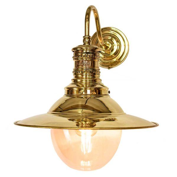 Victoria Wall Light Lacquered Polished Brass Clear Glass