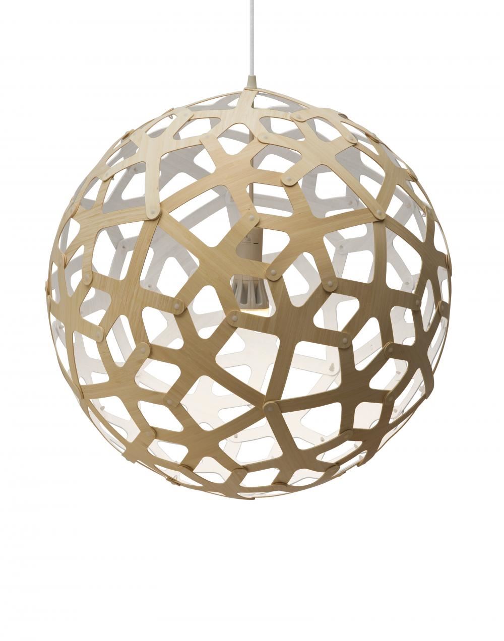 David Trubridge Coral Pendant Coloured 1 Side Medium White Designer Pendant Lighting