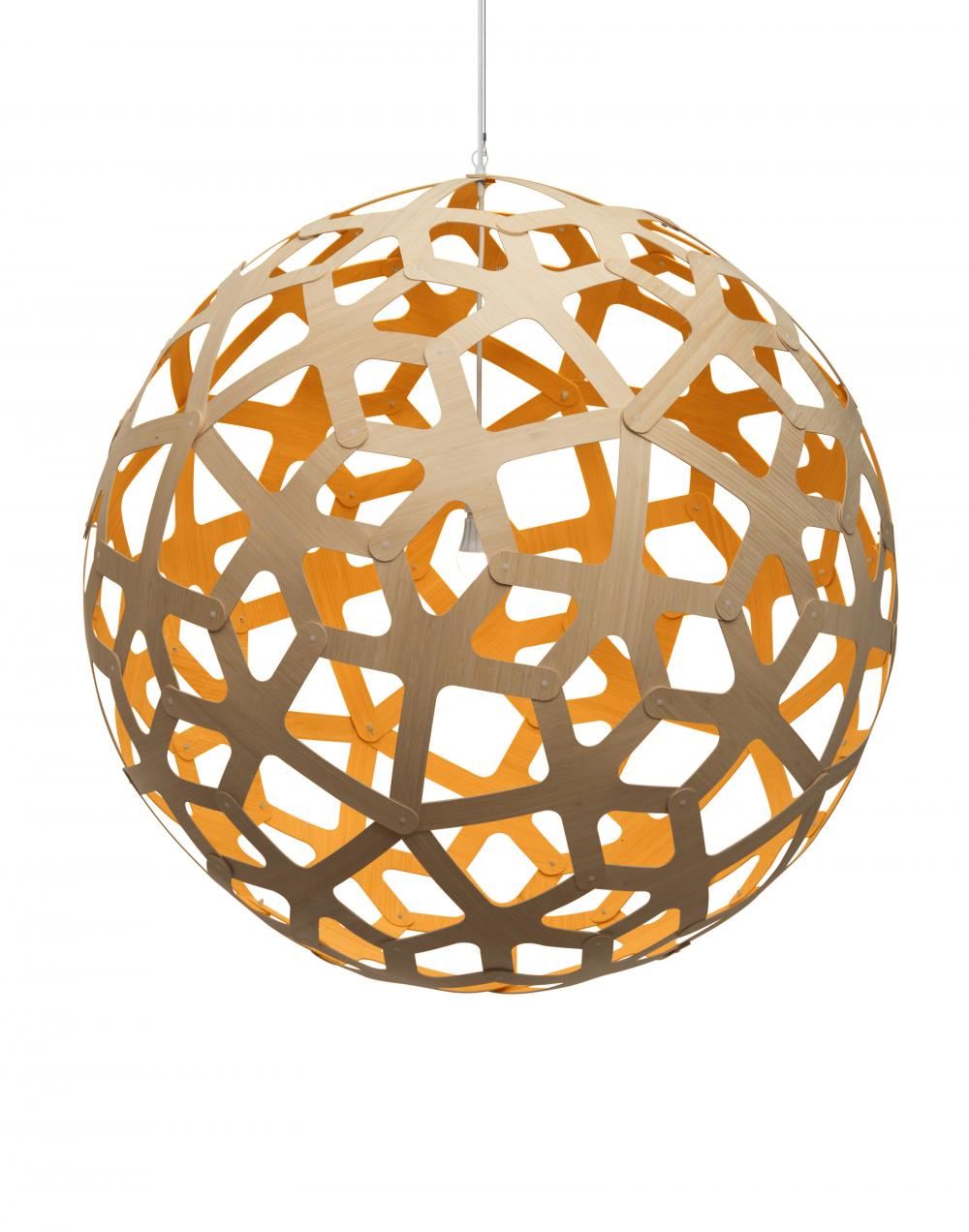 David Trubridge Coral Pendant Coloured 1 Side Xl Orange Designer Pendant Lighting