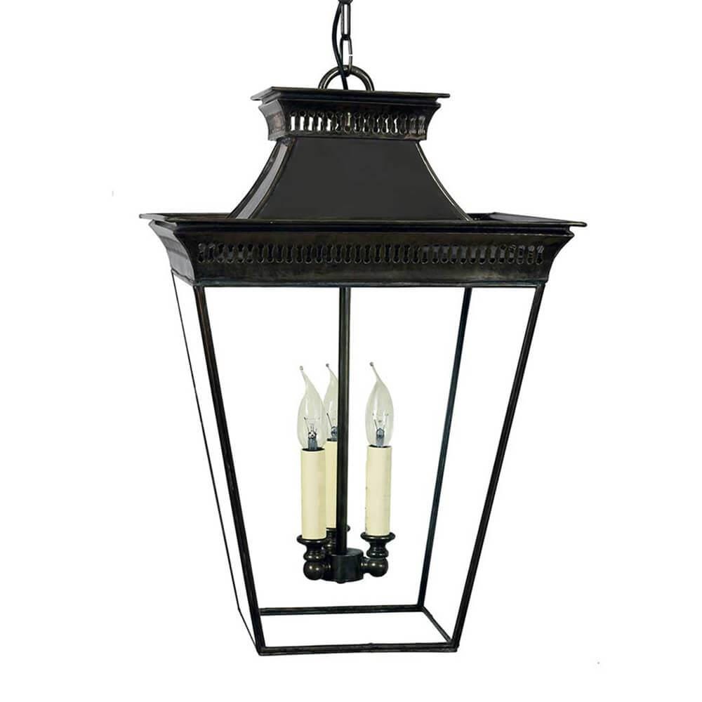 Limehouse Pagoda Pendants Large Old Antique Finish Outdoor Lighting Outdoor Lighting Brassgold