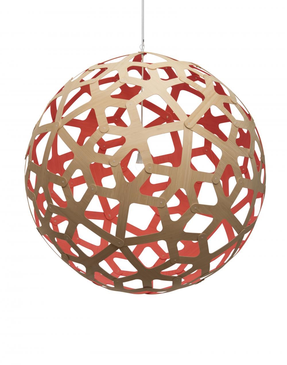 David Trubridge Coral Pendant Coloured 1 Side Xxl Red Designer Pendant Lighting