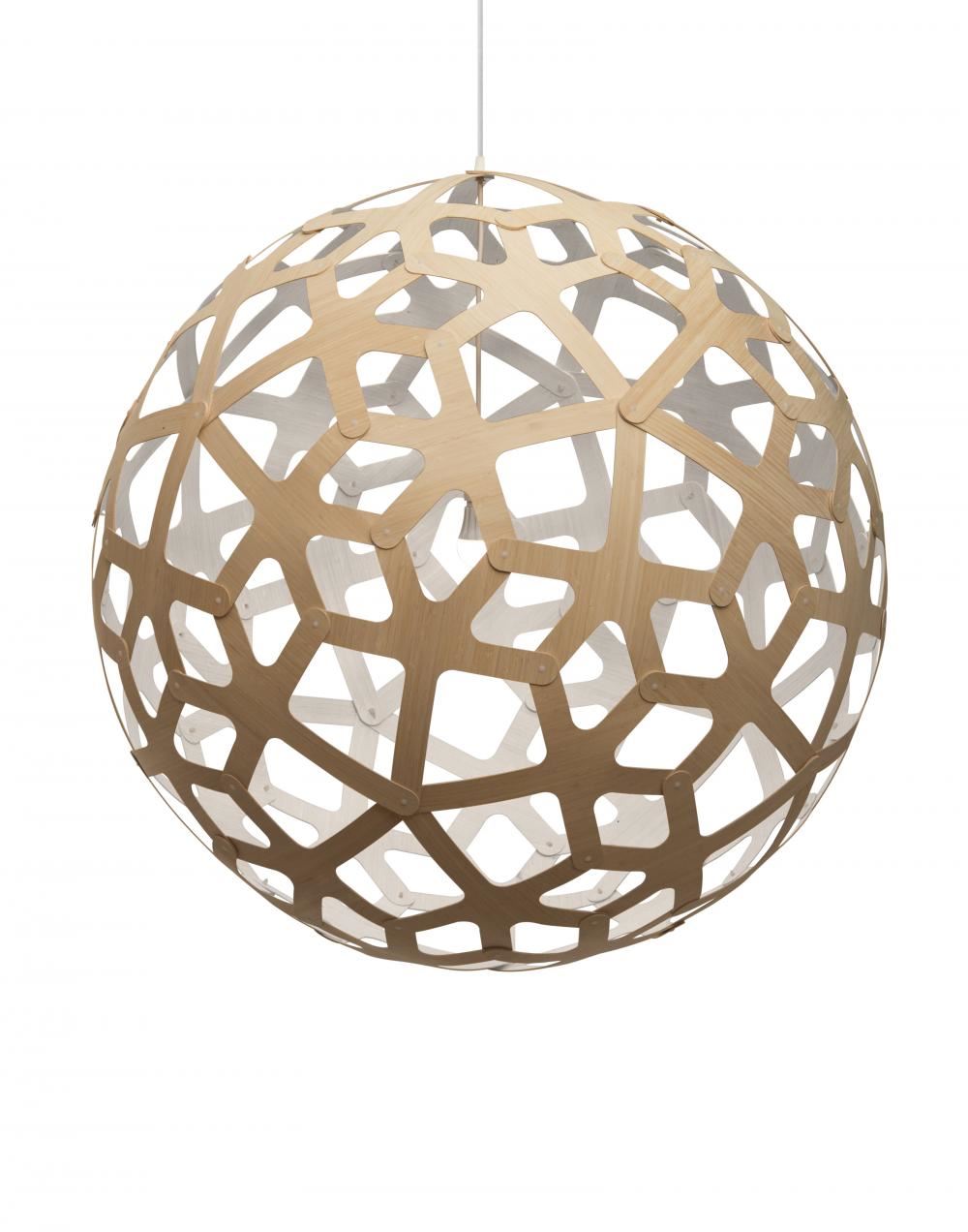 David Trubridge Outlet Coral Pendant Coloured 1 Side Large White Designer Pendant Lighting