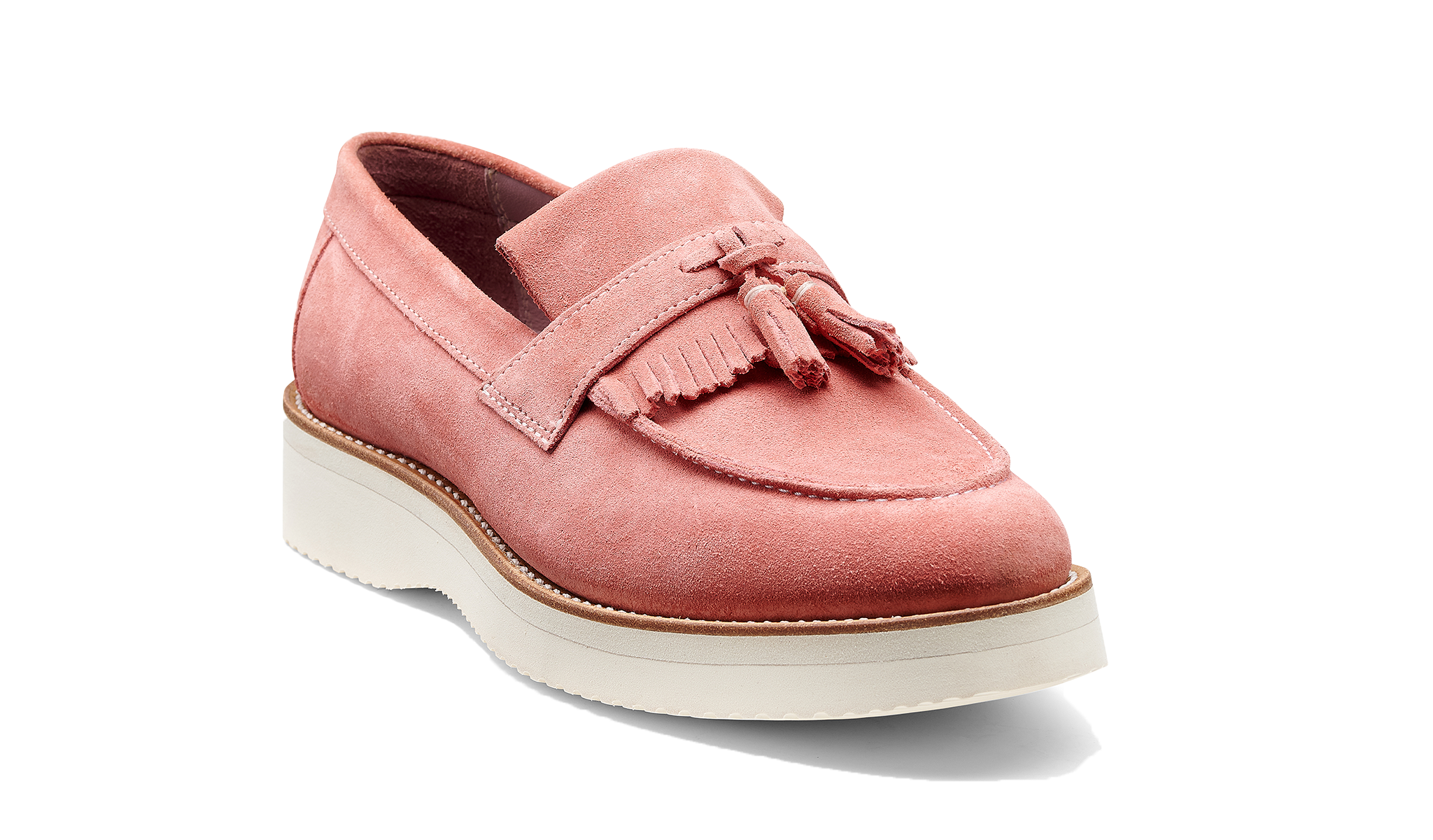 Abbie – Pink Suede, 9.5 / D / Rubber Sole