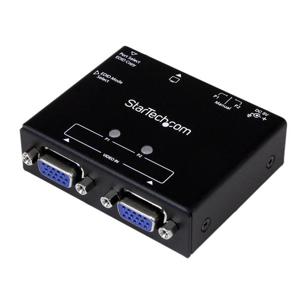 Startech.Com 2-Port Vga Auto Switch Box With Priority Switching And Edid Copy