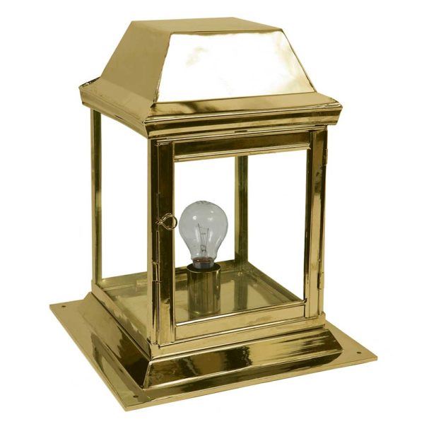 Strathmore Gate Lantern Lacquered Polished Brass Ip 23 Standard Rain Proof