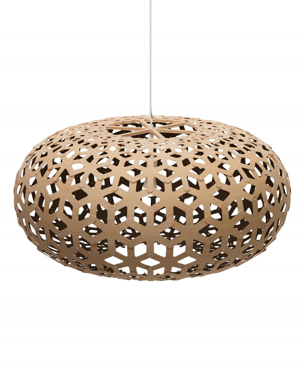 David Trubridge Snowflake Pendant Coloured 1 Side Small Black Designer Pendant Lighting