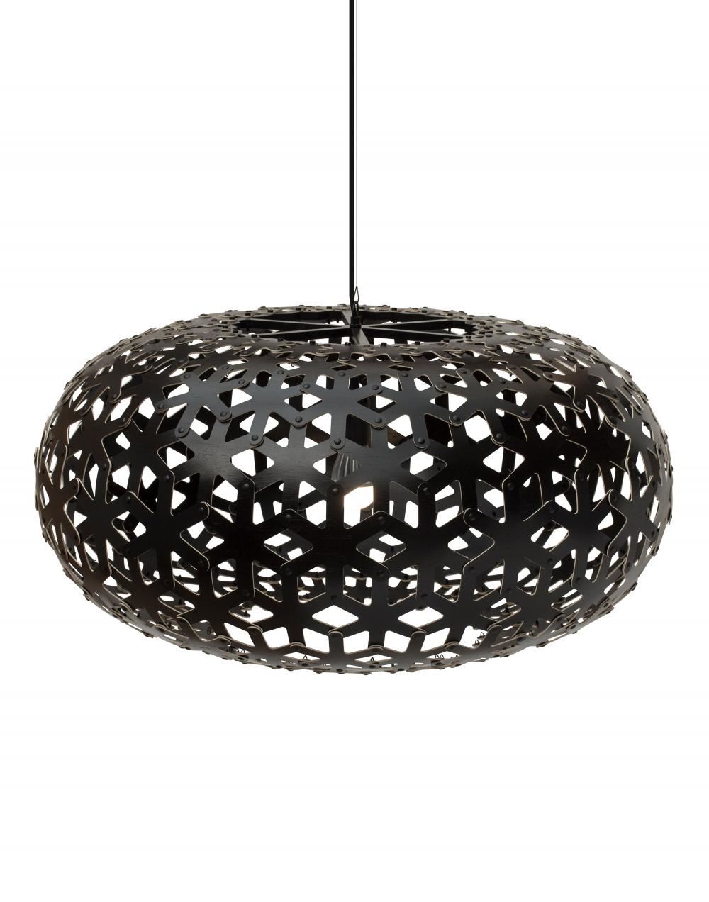 David Trubridge Snowflake Pendant Coloured 2 Sides Medium Black Designer Pendant Lighting