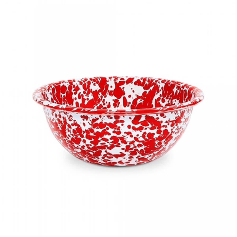 Splatterware Collection Splatter Bowl Red Porcelain Enamel On Steel Base