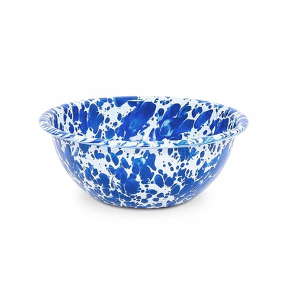 Splatterware Collection Splatter Bowl Blue Porcelain Enamel On Steel Base