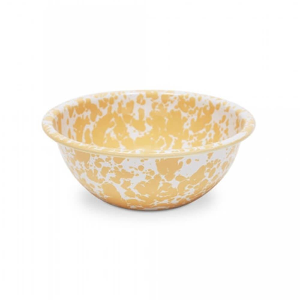 Splatterware Collection Splatter Bowl Yellow Porcelain Enamel On Steel Base