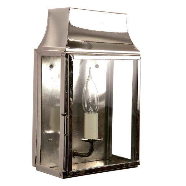 Strathmore Wall Lantern Small Polished Nickel