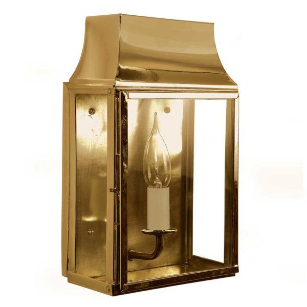 Strathmore Wall Lantern Small Unlacquered Natural Finish
