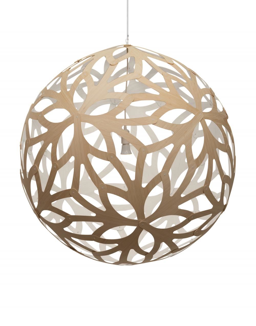 David Trubridge Floral Pendant Coloured 1 Side Xxl White Designer Pendant Lighting