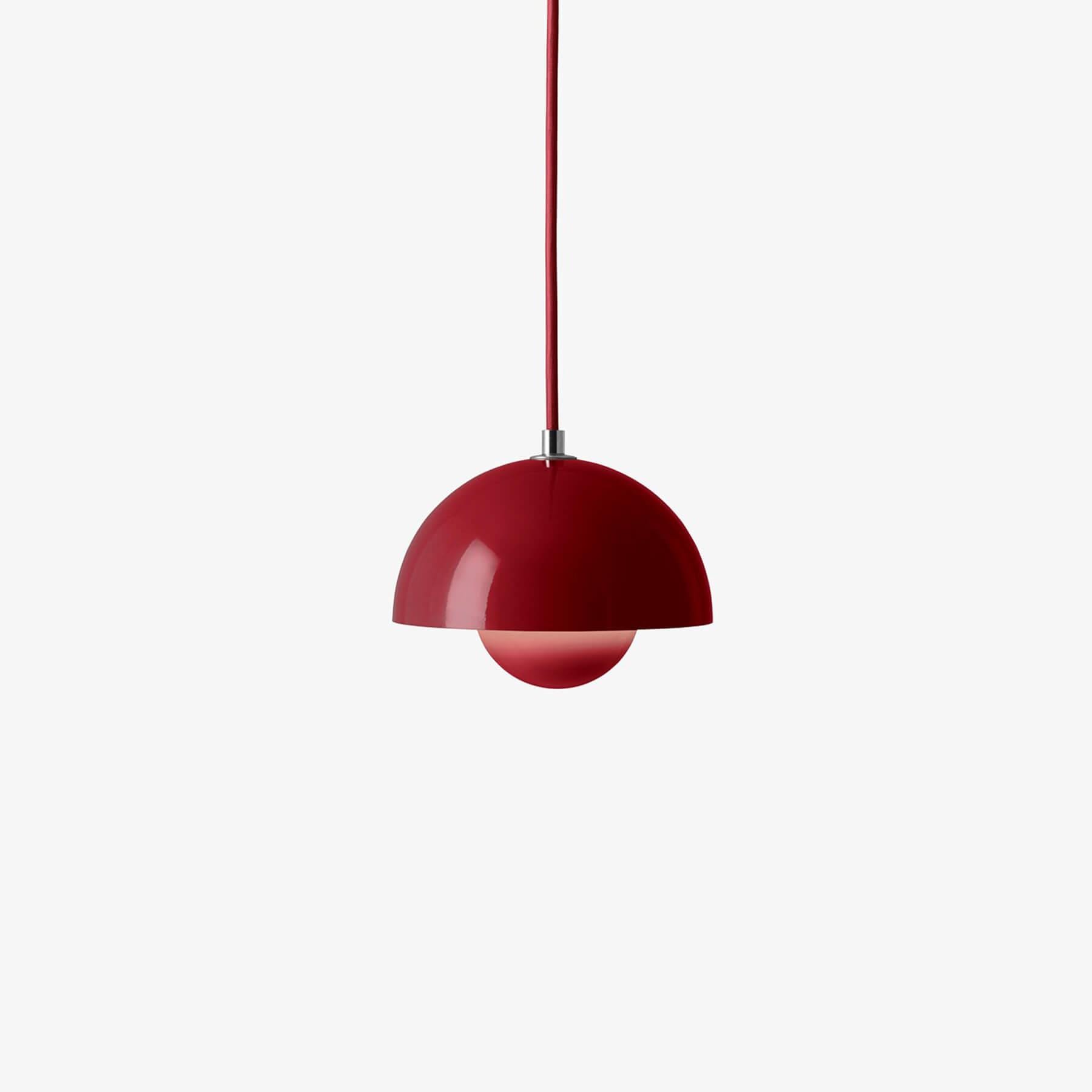 Tradition Flowerpot Vp10 Pendant Light Vermillion Red Designer Pendant Lighting